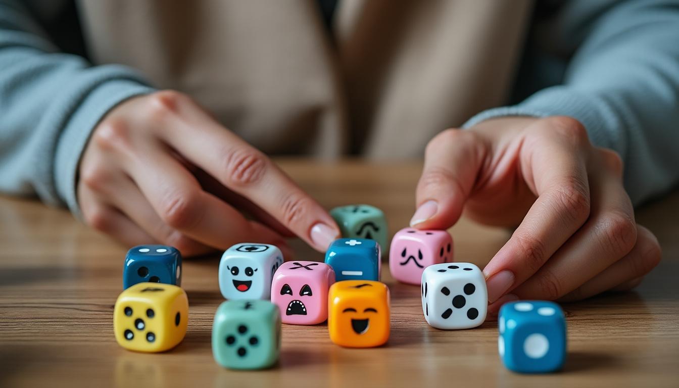 découvrez comment intégrer des dés des émotions dans votre pratique thérapeutique pour enrichir les échanges, faciliter l'expression des ressentis et améliorer l'accompagnement de vos patients.