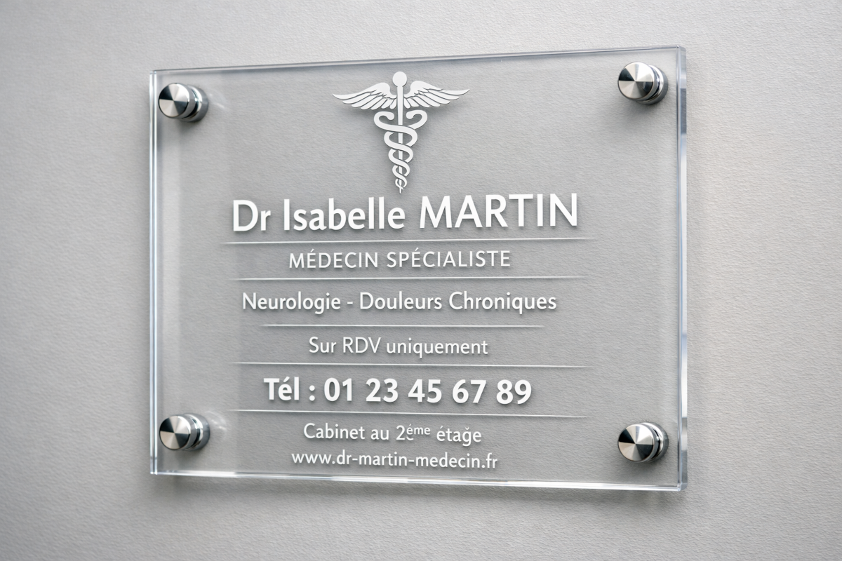 plaque professionnelle moderne
