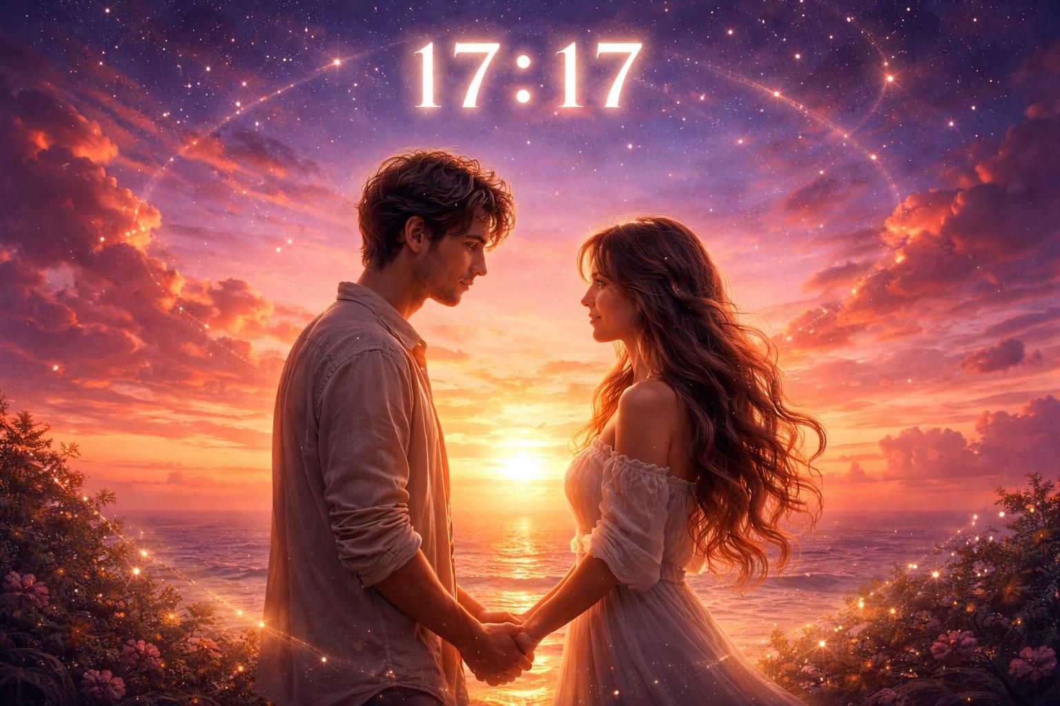 découvrez la signification profonde de l'heure miroir 17h17 et le message captivant que l'univers vous envoie sur l'amour.